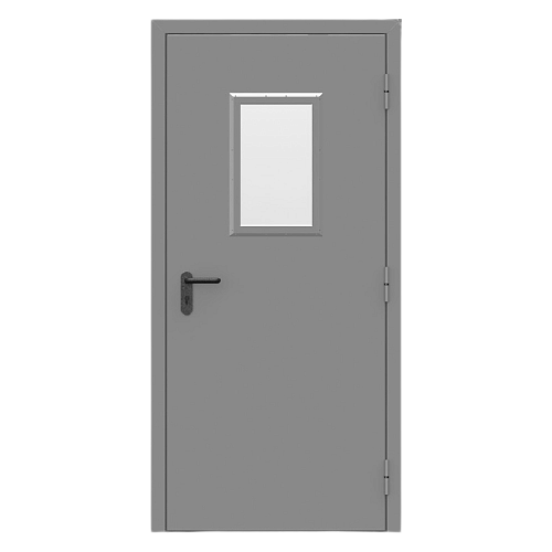Дверь противопожарная с окном EI60 2 мм (однопольная)