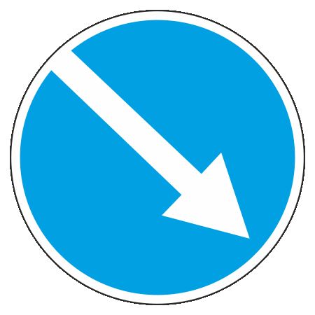 Светодиодный дорожный знак 4.2.1 Объезд препятствия справа (Тип 2)