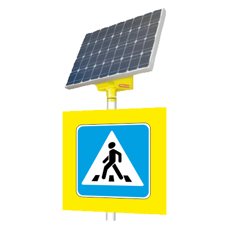 Автономный светодиодный знак 5.19.1 Пешеходный переход (с внутр. подсветкой)