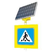 Автономный светодиодный знак 5.19.1 Пешеходный переход (с внутр. подсветкой)