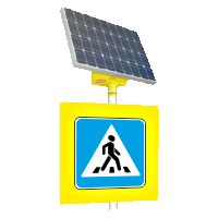 Автономный светодиодный знак 5.19.2 Пешеходный переход (с внутр. подсветкой)