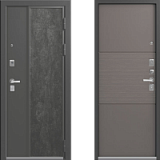 Входная дверь в квартиру металлическая LUX-7 [Серый шелк+Серый камень - Софт серый]