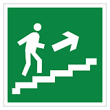Направление к эвакуационному выходу по лестнице вверх (направо)