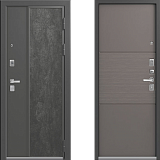 Входная дверь в квартиру металлическая LUX-7 [Серый шелк+Серый камень - Софт серый]