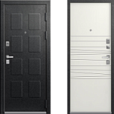 Металлическая входная дверь в квартиру LUX-5 [Серый муар - Милк софт]
