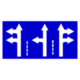 Светодиодный дистанционно-управляемый знак "Направление движения по полосам" 