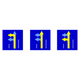 Светодиодный дистанционно-управляемый знак "Направление движения по полосам", вариант 5.15.2