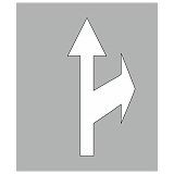 Трафарет для дорожной разметки 1.18 "Движение по полосе прямо и направо"