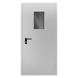 Противопожарная дверь с остеклением EI-60 [1080x2050 мм, с прямоугольным окном]