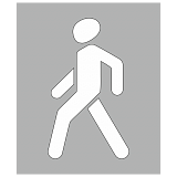 Трафарет для дорожной разметки 1.23.2 "Обозначение пешеходной дорожки"