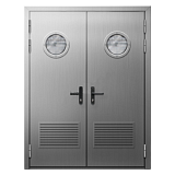 Дверь противопожарная металлическая двупольная EIS 60 [1150х2050 мм, с окном, без порога]