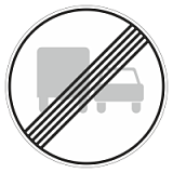 3.23 Конец запрещения обгона грузовым автомобилям